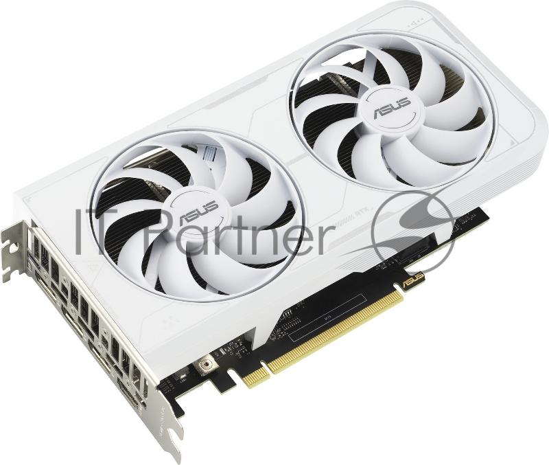 Видеокарта Asus PCI-E 4.0 DUAL-RTX3060TI-O8GD6X-WHITE NVIDIA GeForce RTX 3060Ti 8192Mb 256 GDDR6X 1710/19000 HDMIx1 DPx3 HDCP Ret