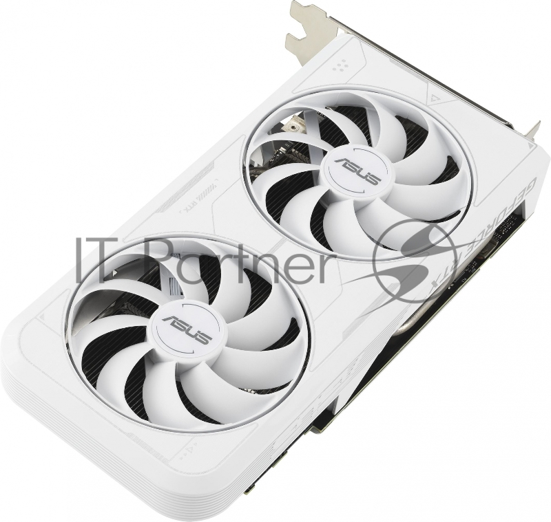 Видеокарта Asus PCI-E 4.0 DUAL-RTX3060TI-O8GD6X-WHITE NVIDIA GeForce RTX 3060Ti 8192Mb 256 GDDR6X 1710/19000 HDMIx1 DPx3 HDCP Ret