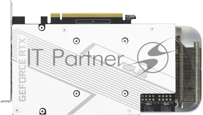 Видеокарта Asus PCI-E 4.0 DUAL-RTX3060TI-O8GD6X-WHITE NVIDIA GeForce RTX 3060Ti 8192Mb 256 GDDR6X 1710/19000 HDMIx1 DPx3 HDCP Ret