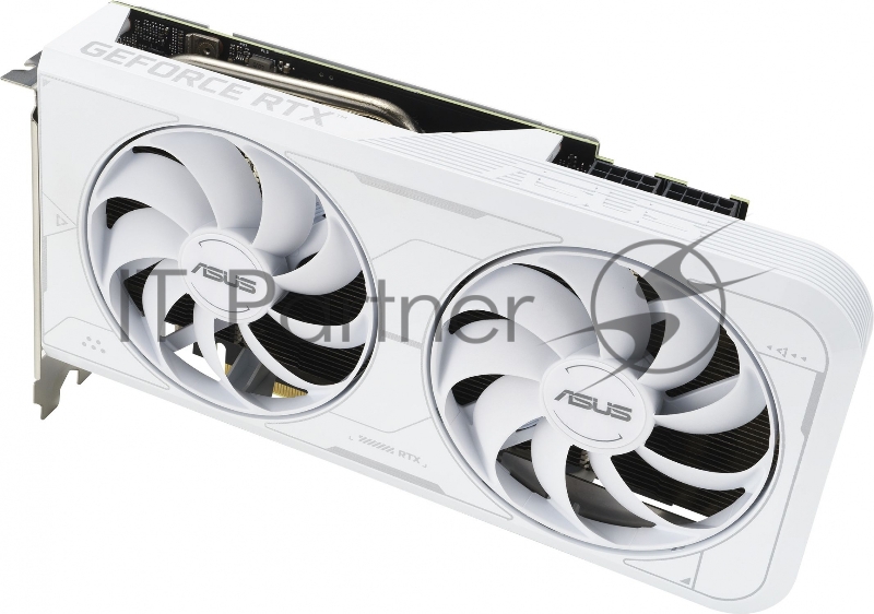 Видеокарта Asus PCI-E 4.0 DUAL-RTX3060TI-O8GD6X-WHITE NVIDIA GeForce RTX 3060Ti 8192Mb 256 GDDR6X 1710/19000 HDMIx1 DPx3 HDCP Ret