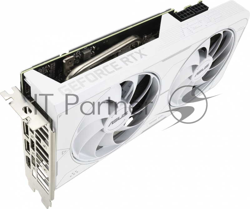 Видеокарта Asus PCI-E 4.0 DUAL-RTX3060TI-O8GD6X-WHITE NVIDIA GeForce RTX 3060Ti 8192Mb 256 GDDR6X 1710/19000 HDMIx1 DPx3 HDCP Ret