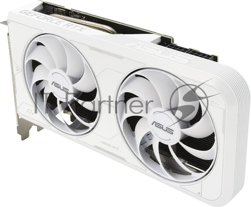 Видеокарта Asus PCI-E 4.0 DUAL-RTX3060TI-O8GD6X-WHITE NVIDIA GeForce RTX 3060Ti 8192Mb 256 GDDR6X 1710/19000 HDMIx1 DPx3 HDCP Ret
