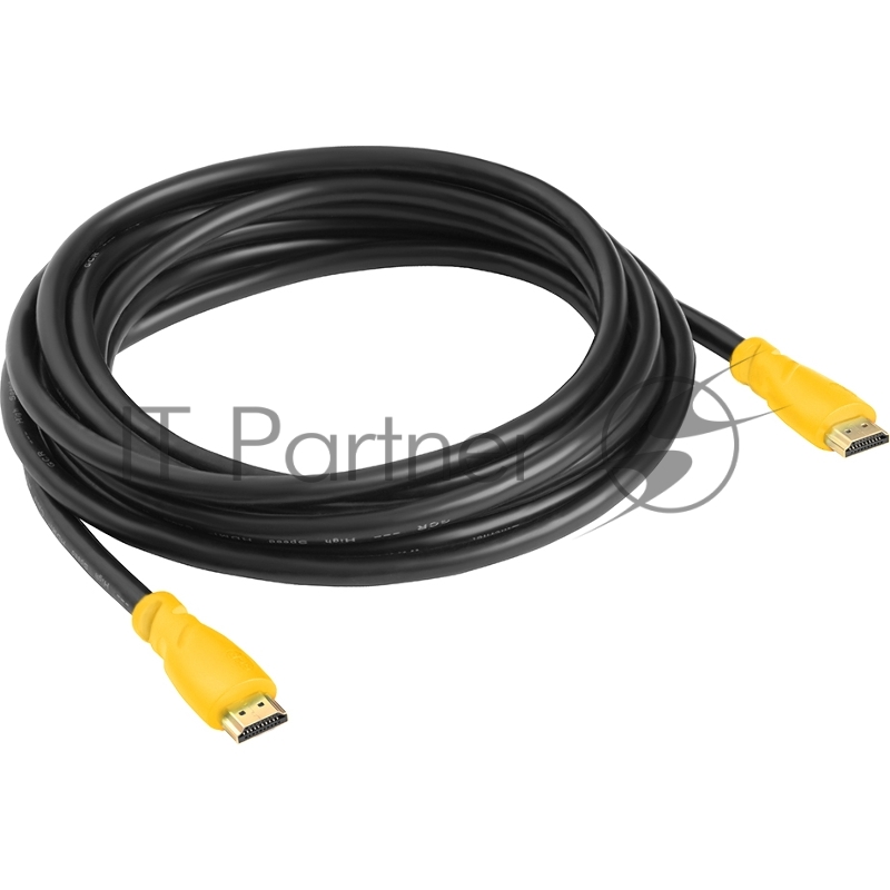 Кабель Greenconnect Кабель 3.0m v1.4 HDMI M/M черный, желтые коннекторы, OD7.3mm, 30/30 AWG, позолоченные контакты, Ethernet 10.2 Гбит/с, 3D, 4K , экран (GCR-HM340-3.0m)