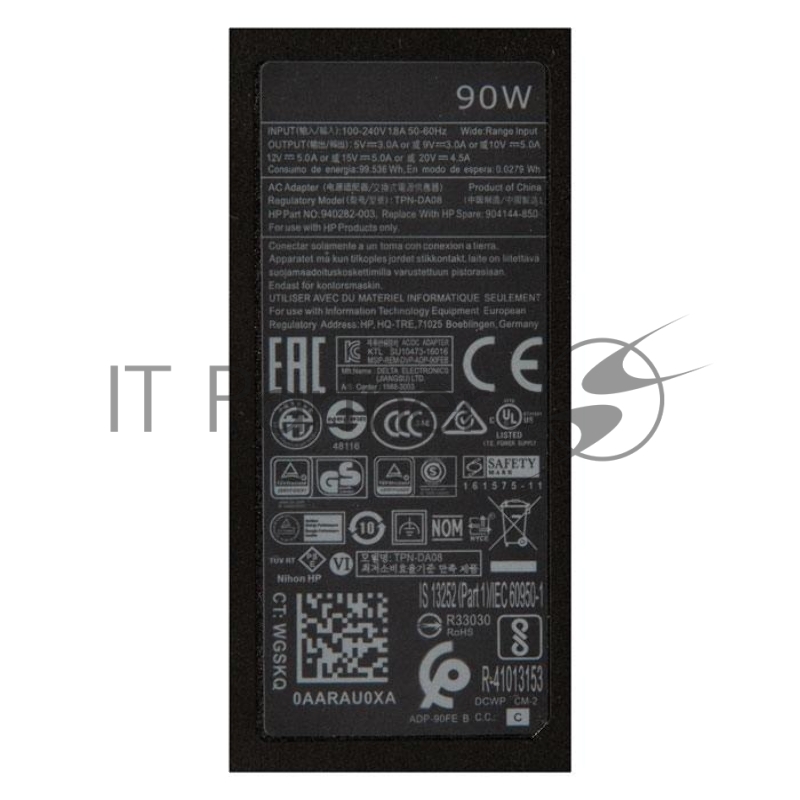 Блок питания для ноутбука HP Spectre x360 15-BL, ElitBook 1040 G420V 4.5A 90W Type-C