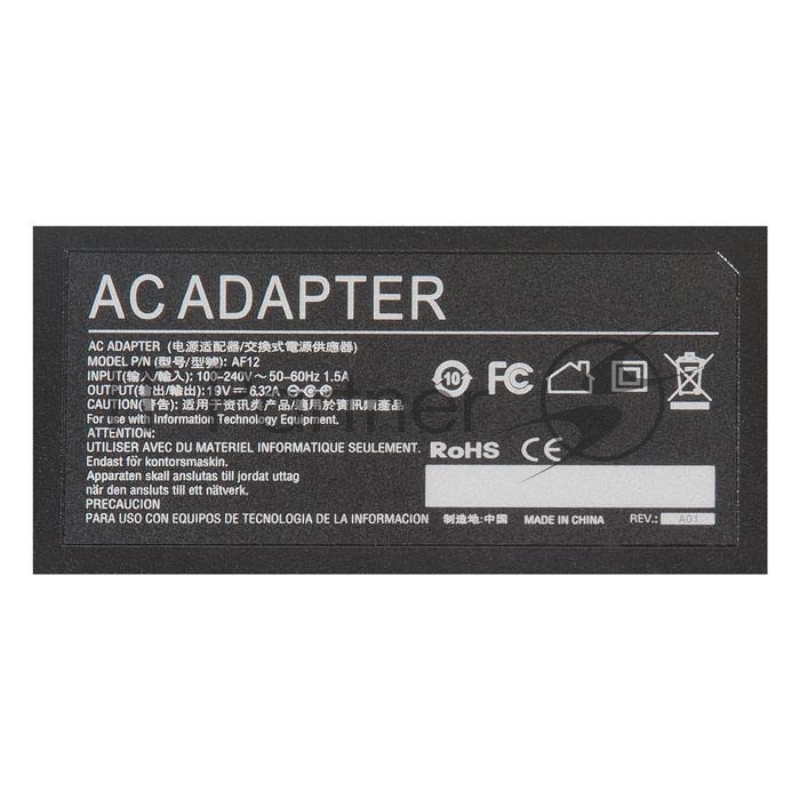 Блок питания для ноутбука Asus G50V, G50Vt, 19V, 6.32A, 120W, 4.5х3.0 без кабеля OEM