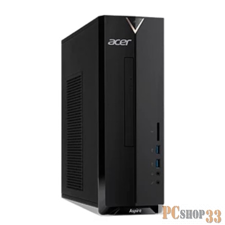 Компьютер Acer Aspire XC-830 PS J5040D (2) 4Gb SSD128Gb UHDG 605 CR Windows 10 Professional GbitEth WiFi BT 65W черный