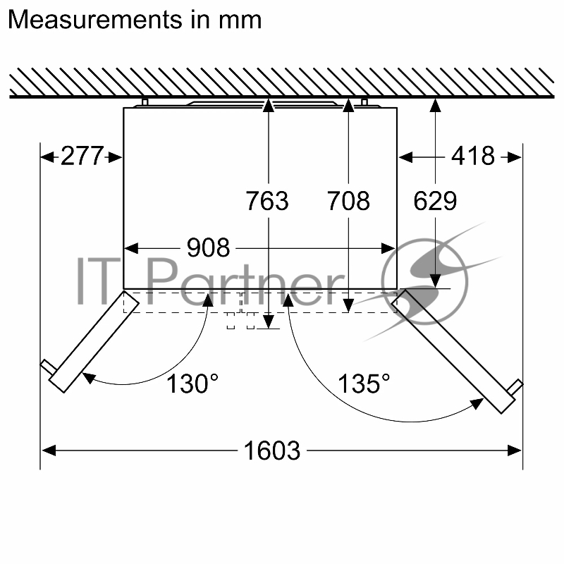 Отдельностоящий холодильник Side-by-Side с морозильной камерой Bosch KAG93AI30M Series 6, 1787x908x707, 378/220 л, NoFrost MultiAirFlow генератор льда