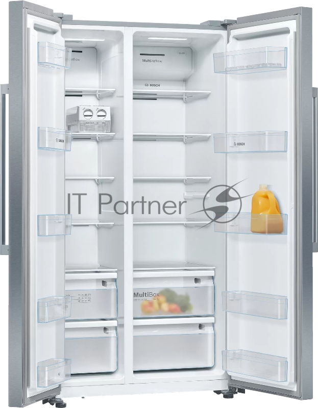 Отдельностоящий холодильник Side-by-Side с морозильной камерой Bosch KAN93VL30M Series 4, 1787x908x707, 380/236 л, NoFrost MultiAirFlow генератор льда