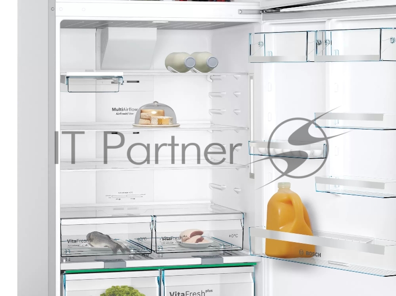 Отдельностоящий холодильник с морозильной камерой сверху Bosch KDN86AI31M Series 6, 1860 x 860 x 800, 505/182 л, 41 дБ, SuperCooling, MutliAirflow