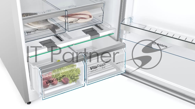 Отдельностоящий холодильник с морозильной камерой сверху Bosch KDN86AI31M Series 6, 1860 x 860 x 800, 505/182 л, 41 дБ, SuperCooling, MutliAirflow