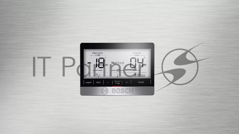 Отдельностоящий холодильник с морозильной камерой сверху Bosch KDN86AI31M Series 6, 1860 x 860 x 800, 505/182 л, 41 дБ, SuperCooling, MutliAirflow