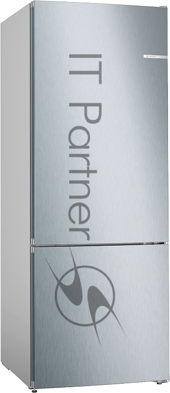Отдельностоящий холодильник с морозильной камерой снизу Bosch KGN55VL20M Series 4, 1860x700x800, 388/142 л, 40 дБ, NoFrost, SuperCooling/SuperFreezing