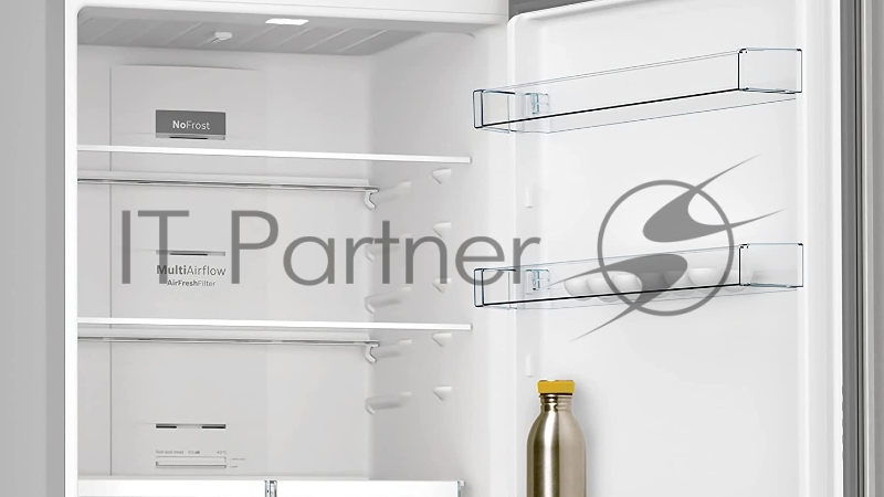 Отдельностоящий холодильник с морозильной камерой снизу Bosch KGN55VL20M Series 4, 1860x700x800, 388/142 л, 40 дБ, NoFrost, SuperCooling/SuperFreezing