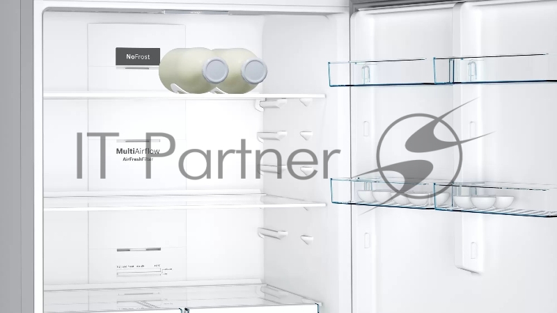 Отдельностоящий холодильник с морозильной камерой снизу Bosch KGN76VI30M Series 4, 1860x750x800, 422/156 л, 42 дБ, NoFrost, Vita Fresh, MultiAirFlow