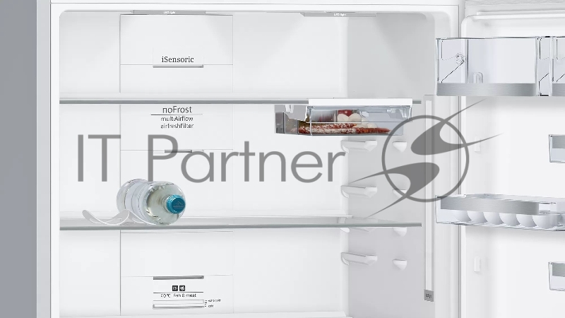 Отдельностоящий холодильник с морозильной камерой снизу SIEMENS KG86NAI30M iQ300, 1860x860x810, 496/186л, 42 дБ, FreshSense, Touch Control, AntiFinger