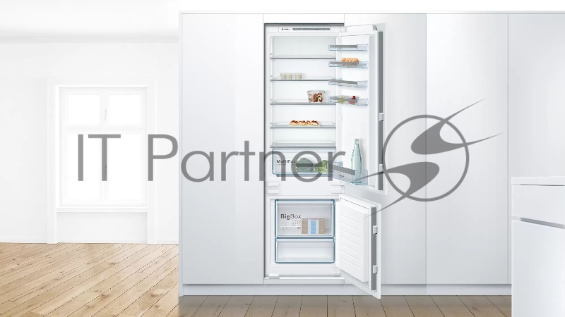 Встраиваемый холодильник с морозильной камерой снизу Bosch KIV87VS30M Series 4, 1775 x 560 x 550, 210/64 л, 36 дБ, LowFrost, VarioZone