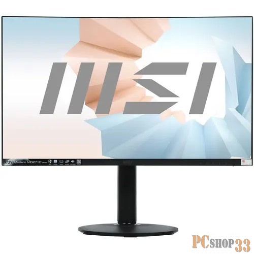 Монитор MSI Modern MD271CP 27 16:9 FHD(1920x1080)VA Curve 1500R,5ms(GTG),3000:1,100M:1,2 1.4,USB-C,Tilt,Swivel,Height,V w-ty
