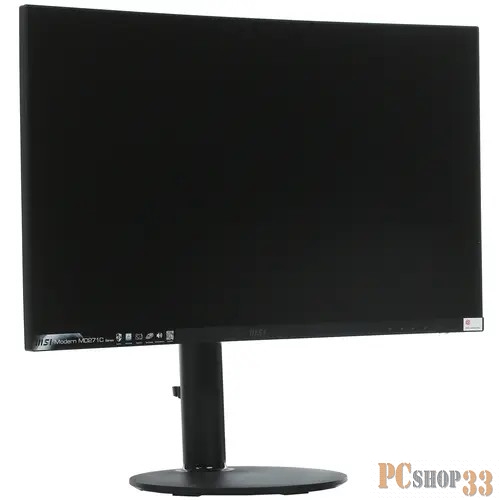 Монитор MSI Modern MD271CP 27 16:9 FHD(1920x1080)VA Curve 1500R,5ms(GTG),3000:1,100M:1,2 1.4,USB-C,Tilt,Swivel,Height,V w-ty