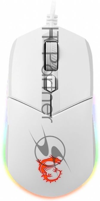 Мышь MSI Clutch GM11 белый оптическая (5000dpi) USB (5but)