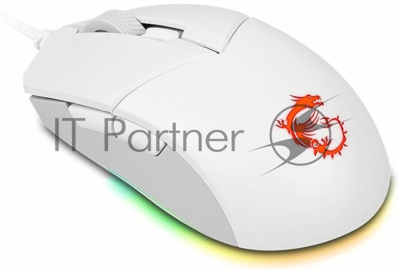Мышь MSI Clutch GM11 белый оптическая (5000dpi) USB (5but)