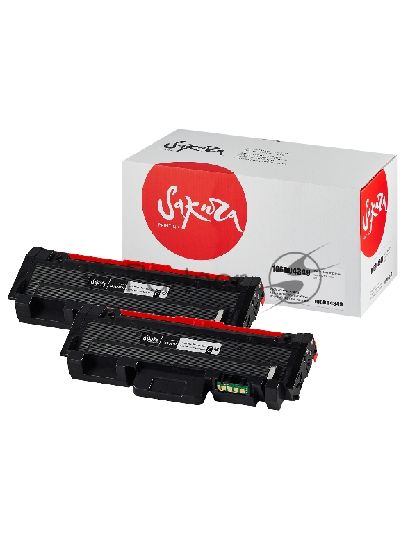 Картридж Sakura 106R04349 для XEROX, черный, 6000 к.