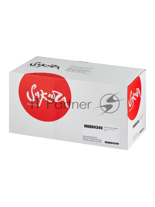 Картридж Sakura 106R04349 для XEROX, черный, 6000 к.