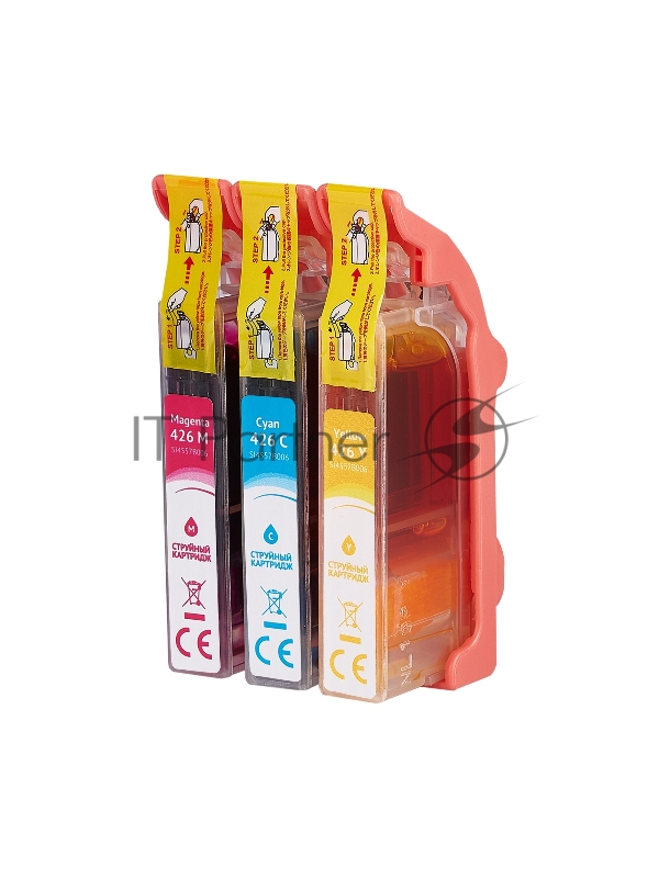 Набор струйных картриджей Sakura 4557B006 (426 C/M/Y) для Canon, мультипак, 800/650/720 к.