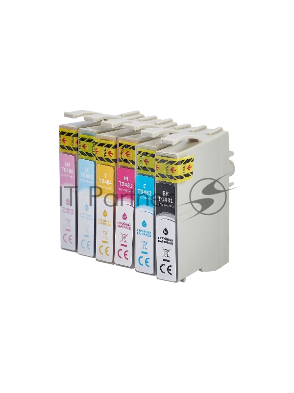Набор струйных картриджей Sakura C13T04874010 (T0487-T0481/ T0482/ T0483/ T0484/ T0485/ T0486) для Epson, мультипак, 16 мл., 460 к.