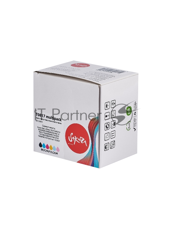 Набор струйных картриджей Sakura C13T11174A10 (T0817- T0811/ T0812/ T0813/ T0814/ T0815/ T0816) для Epson, мультипак, 13,8 мл., 400 к.