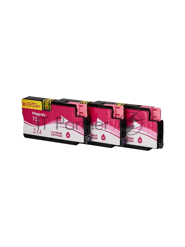 Набор струйных картриджей Sakura CZ135A (№711 Magenta 3-pack) для HP, пурпурный, 26 мл.