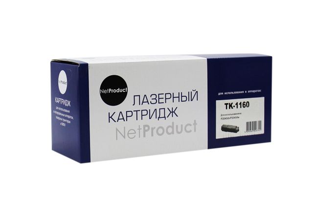 Расходные материалы NetProduct TK-1160 Тонер-картридж (N-TK-1160) для Kyocera-Mita P2040dn/P2040dw, 7,2K С ЧИПОМ