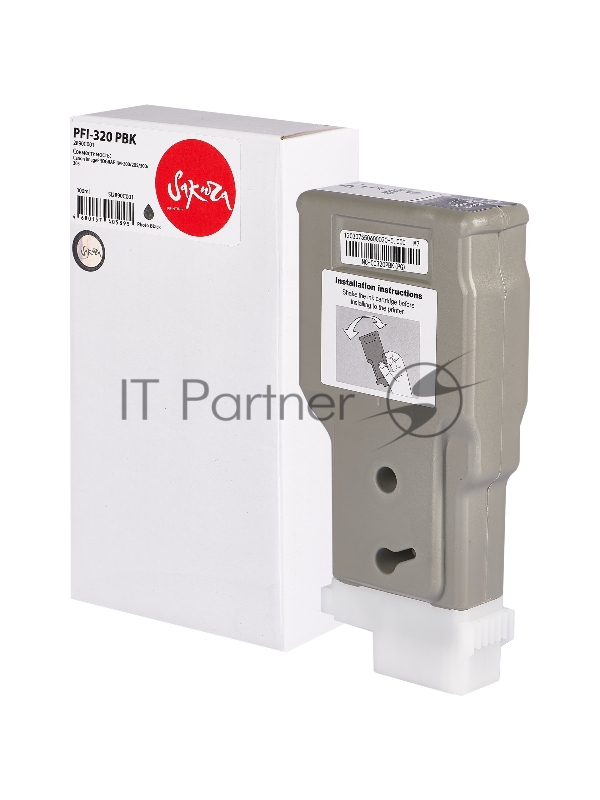 Струйный картридж Sakura 2890C001 ( PFI-320 BK) для Canon, черный, 300 мл.