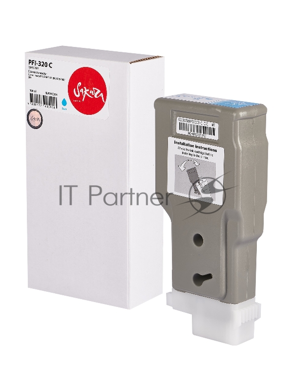 Струйный картридж Sakura 2891C001 ( PFI-320 C) для Canon, голубой, 300 мл.
