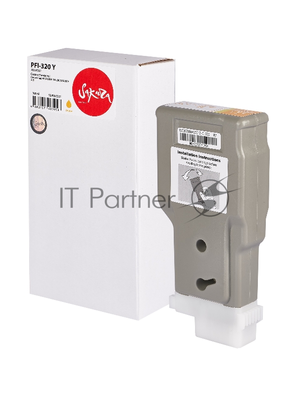 Струйный картридж Sakura 2893C001 ( PFI-320 Y) для Canon, желтый, 300 мл.