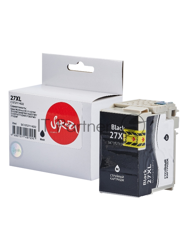 Струйный картридж Sakura C13T27114022 (27XL Black) для Epson, черный, 30 мл., 1100 к.