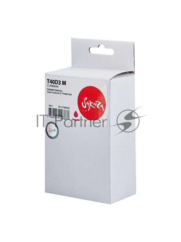 Струйный картридж Sakura C13T40D340 (T40D3 M) для Epson, пурпурный, 56 мл.