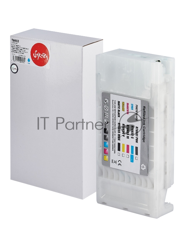 Струйный картридж Sakura C13T693200 (T6932 Cyan) для Epson, голубой, 350 мл.