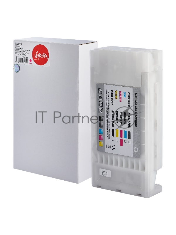 Струйный картридж Sakura C13T693300 (T6933 Magenta) для Epson, пурпурный, 350 мл.