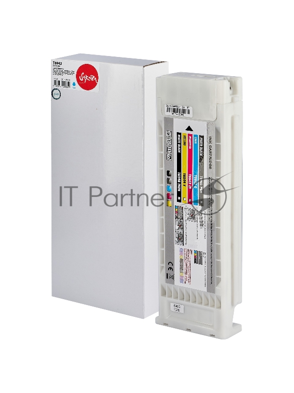 Струйный картридж Sakura C13T694200 (T6942 Cyan) для Epson, голубой, 675 мл.
