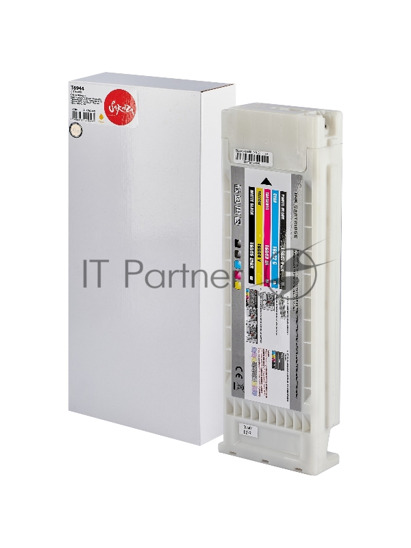 Струйный картридж Sakura C13T694400 (T6944 Yellow) для Epson, желтый, 675 мл.