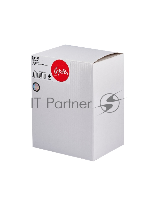 Струйный картридж Sakura C13T865140 (T8651 BK) для Epson, черный, 176 мл., 8000 к.
