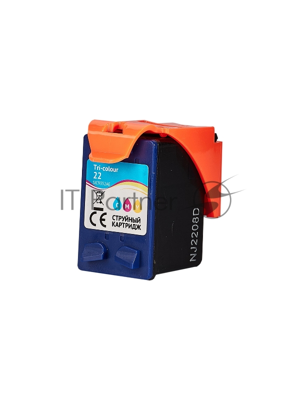 Струйный картридж Sakura C9352AE (№22 Tri-colour) для HP, триколор, 11,4 мл., 180 к.