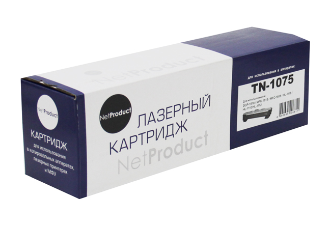 Тонер-картридж NetProduct для Brother HL-1010R/1112R/DCP-1510R/1512/ TN-1075, 1К