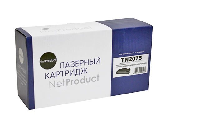 Тонер-картридж NetProduct для Brother HL-2030/2040/2070/7010/7420/78 TN-2075, 2,5К