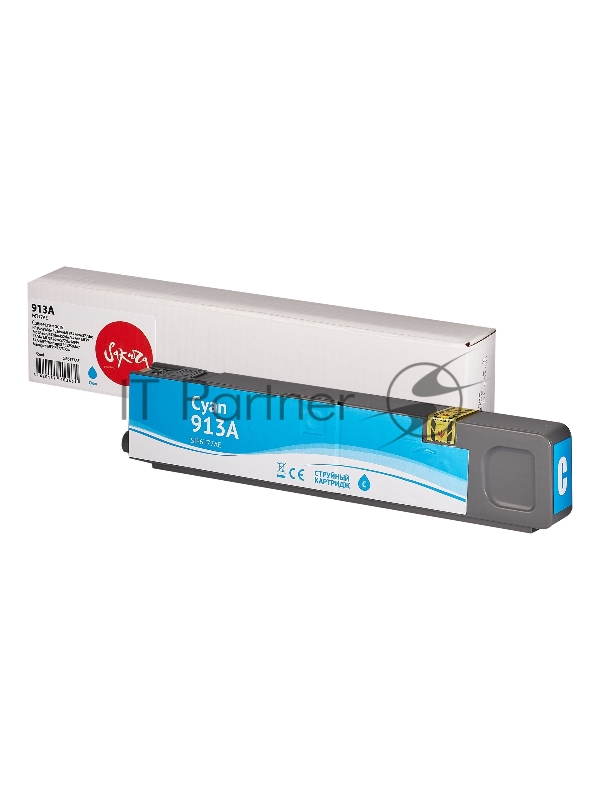Струйный картридж Sakura F6T77AE (№913A Cyan) для HP, голубой, 55 мл., 3000 к.