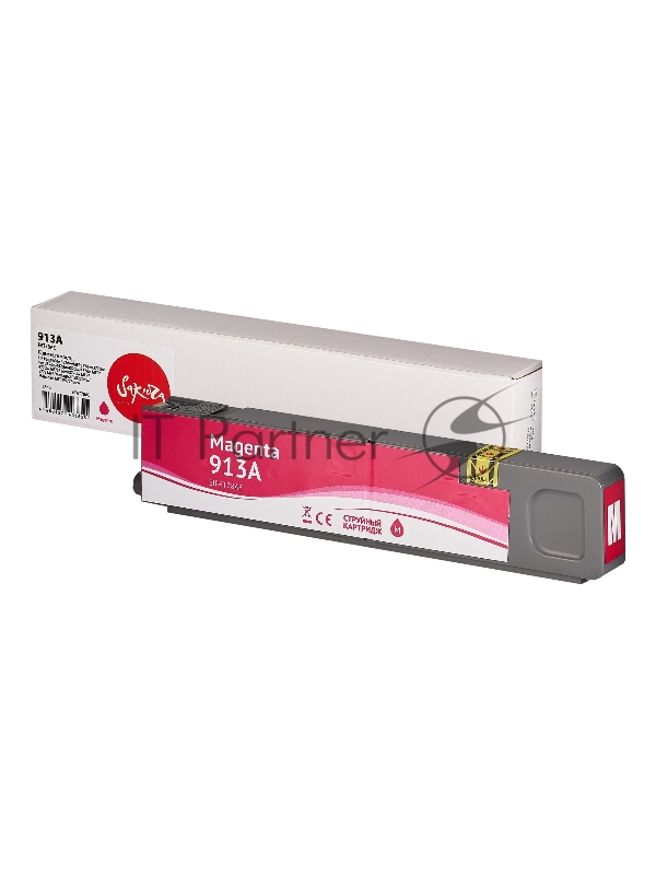 Струйный картридж Sakura F6T78AE (№913A Magenta) для HP, пурпурный, 55 мл., 3000 к.