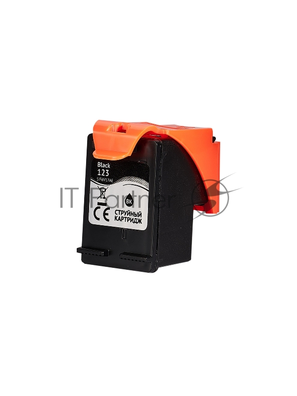 Струйный картридж Sakura F6V17AE (№123 Black) для HP, черный, 18 мл., 600 к.
