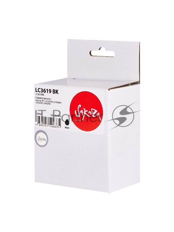Струйный картридж Sakura LC3619Bk для Brother, черный, 68 мл., 3000 к.