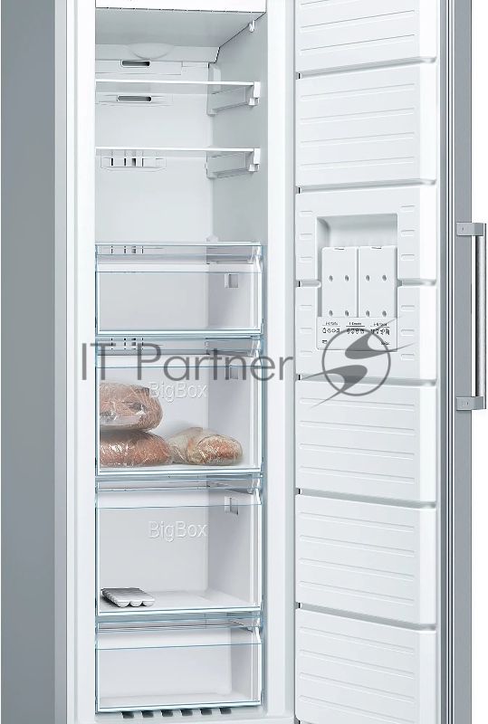 Отдельностоящая морозильная камера Bosch GSN36VL3PG Series 4, 1860 x 600 x 650, 242 л, 42 дБ, NoFrost, FreshSense, VarioZone