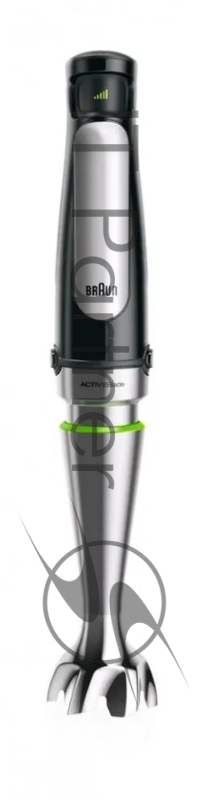 Блендер погружной Braun MQ7035XBI черный/серебристый